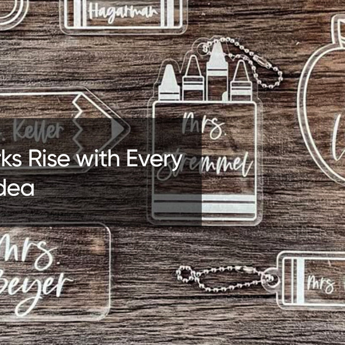 Green Sparks Rise with Every Engraved Idea