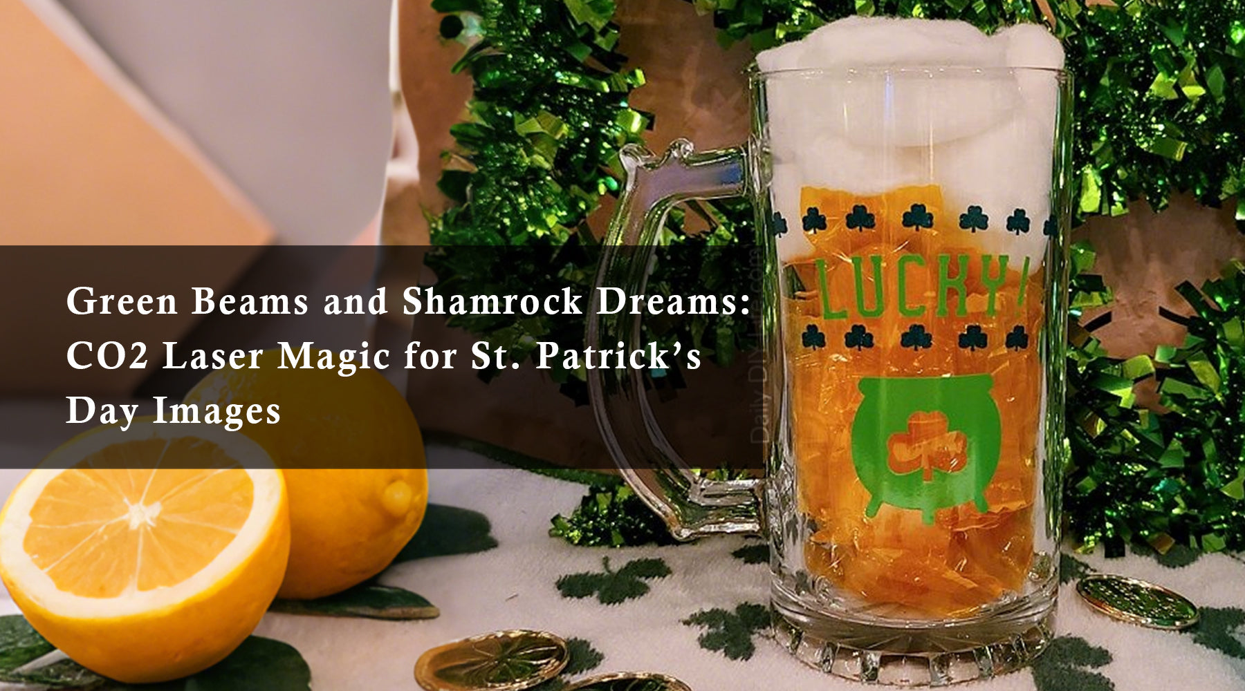 Green Beams and Shamrock Dreams: CO2 Laser Magic for St. Patrick’s Day Images