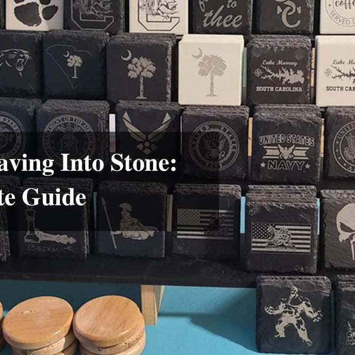 laser engraving into stone