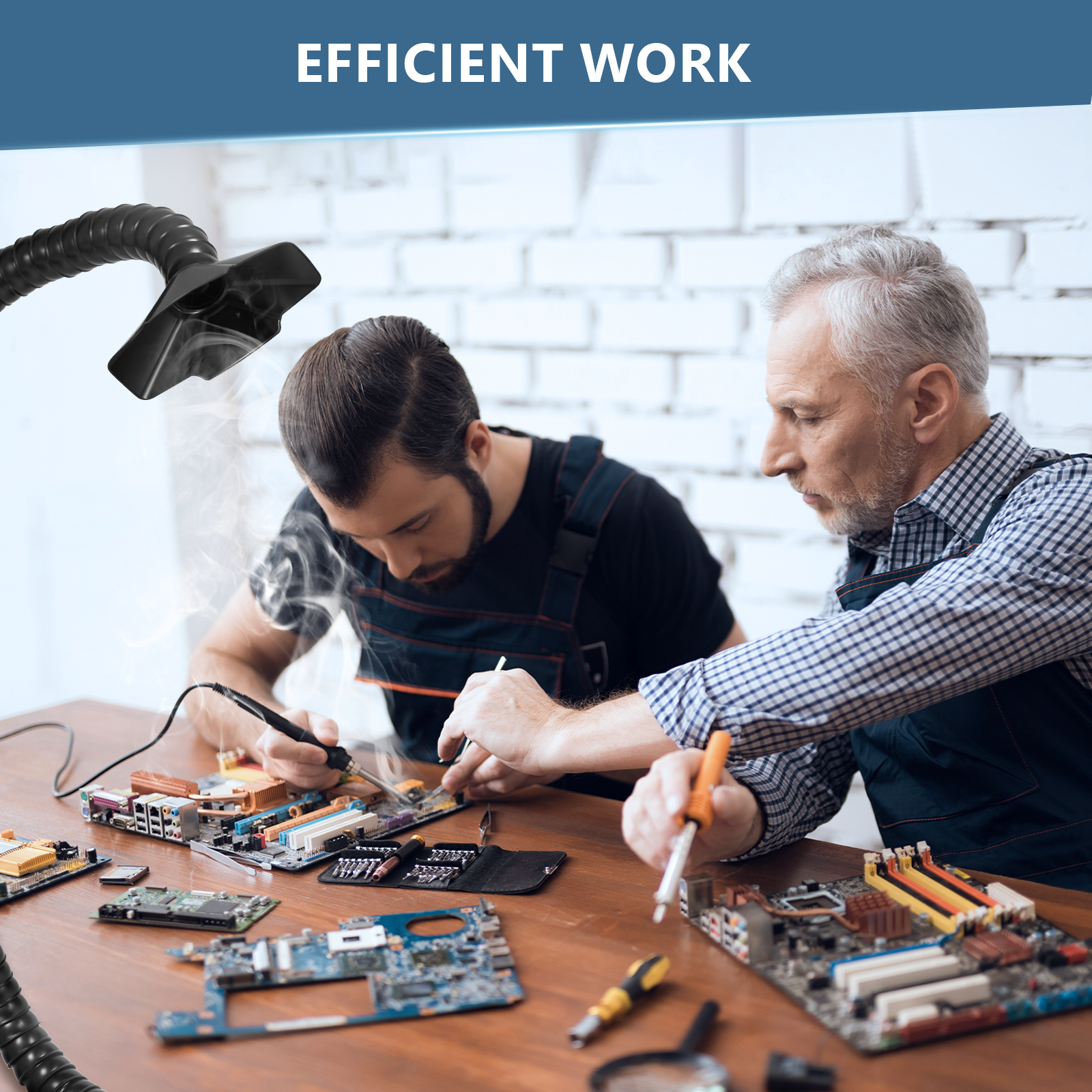 Monport 220w Fume Extractor with A 3-Layer Filter & 99.97% Purification Rate & Low Noise, Suitable for Soldering Stations, Engraving Machines