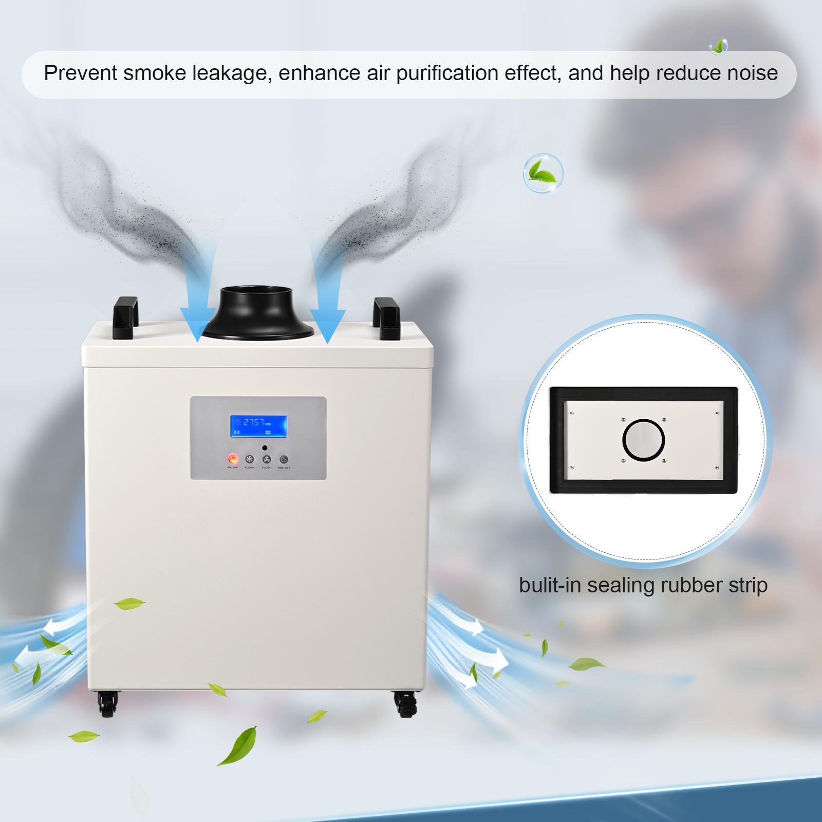 Monport 220w Fume Extractor with A 3-Layer Filter & 99.97% Purification Rate & Low Noise, Suitable for Soldering Stations, Engraving Machines