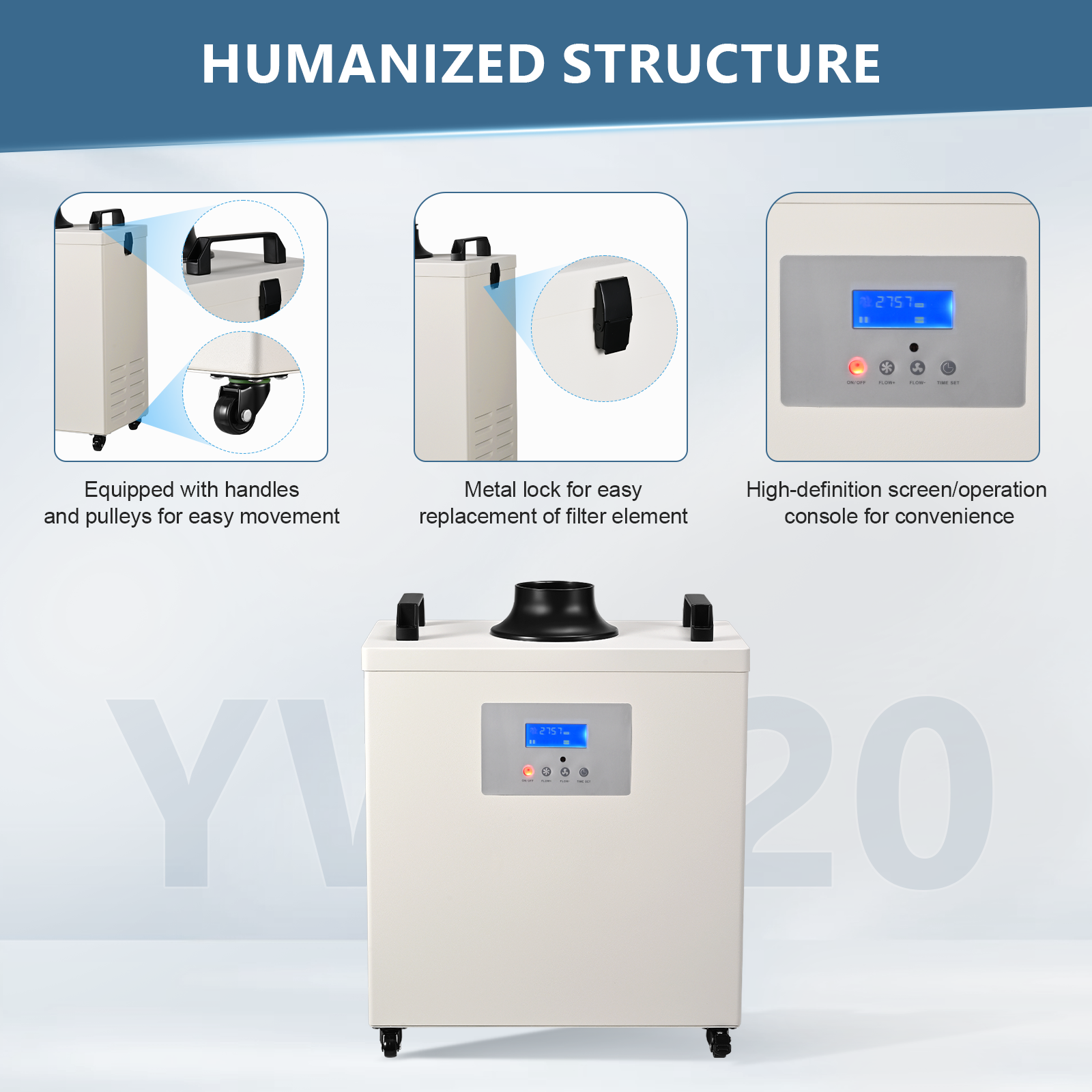 Monport 220w Fume Extractor with A 3-Layer Filter & 99.97% Purification Rate & Low Noise, Suitable for Soldering Stations, Engraving Machines
