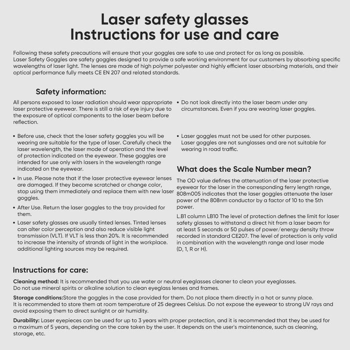 Co2 Laser Engravers Protective Glasses-1064nm-OD5