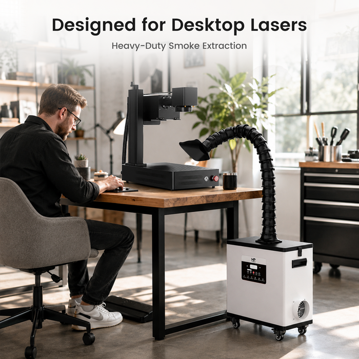 Monport 260W Laser Fume Extractor with 4-Layer Filter for CO2 & fiber Laser Engraver