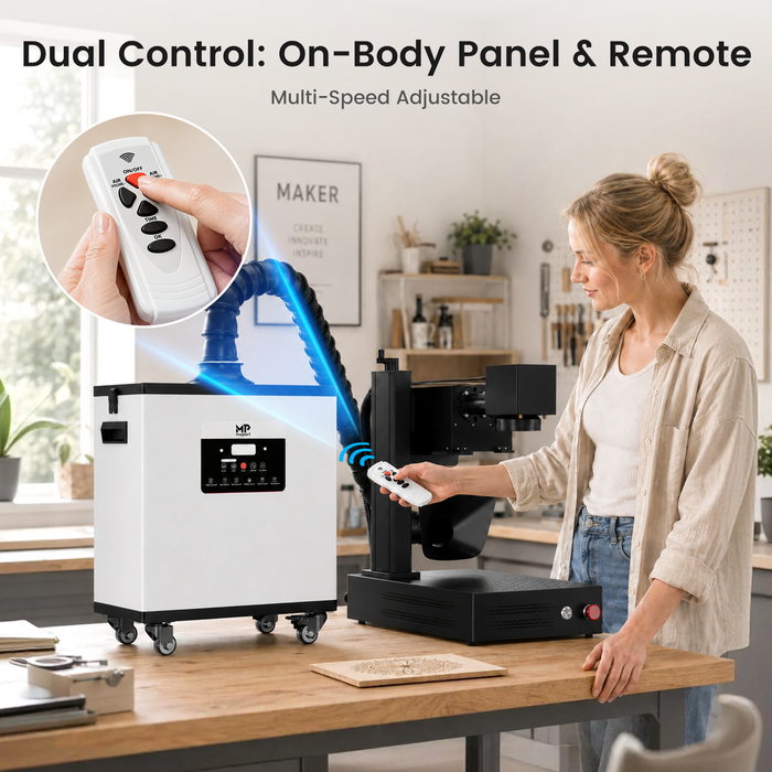 Monport 260W Laser Fume Extractor with 4-Layer Filter for CO2 & fiber Laser Engraver