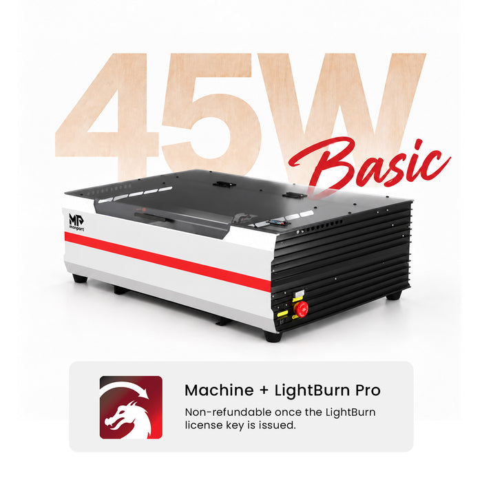 Brand New Monport Reno45 45W Desktop CO2 Laser Engraver & Cutter (16" X 12") with – Built-In Water Cooling, Magnetic Assisted Autofocus