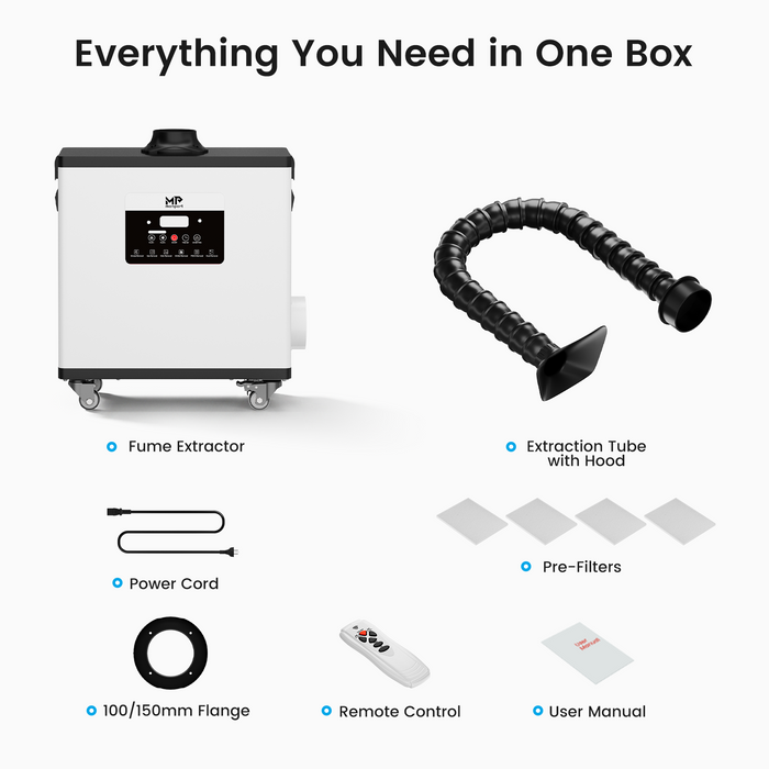 Monport 260W Laser Fume Extractor with 4-Layer Filter for CO2 & fiber Laser Engraver