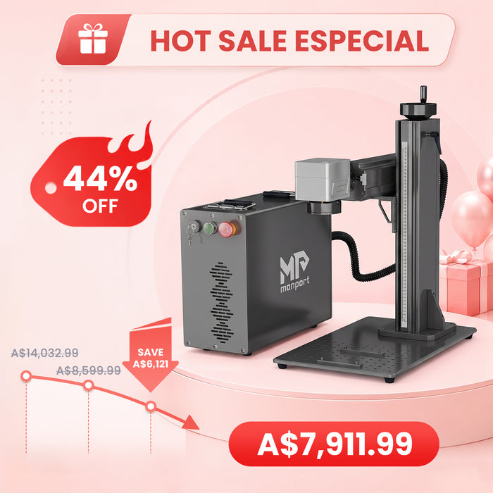 Monport GPro 100W Split MOPA Fiber Laser Engraver & Marking Machine With Manual Focus
