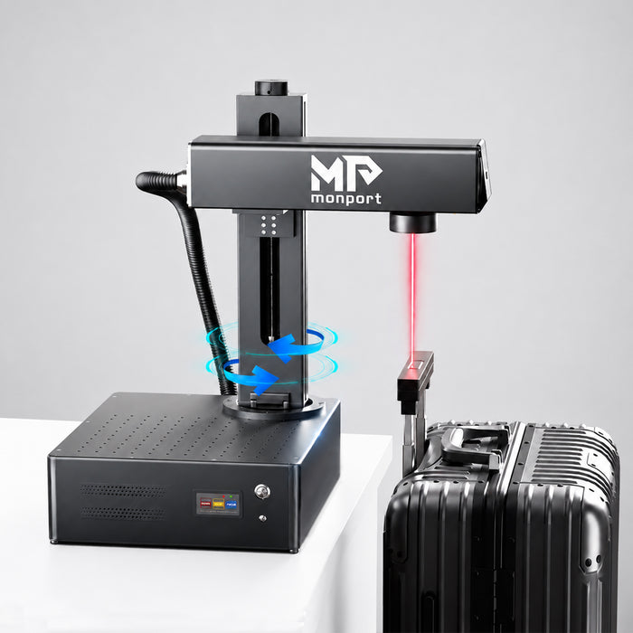 Monport GA 60W Upgraded Integrated MOPA Fiber Laser Engraver & Marking Machine with Auto Focus