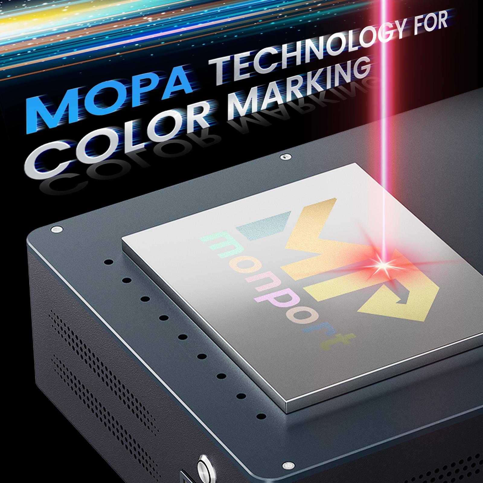 Monport GM 60W Pro Integrated JPT MOPA Fiber Laser Engraver & Marking Machine with AutoFocus