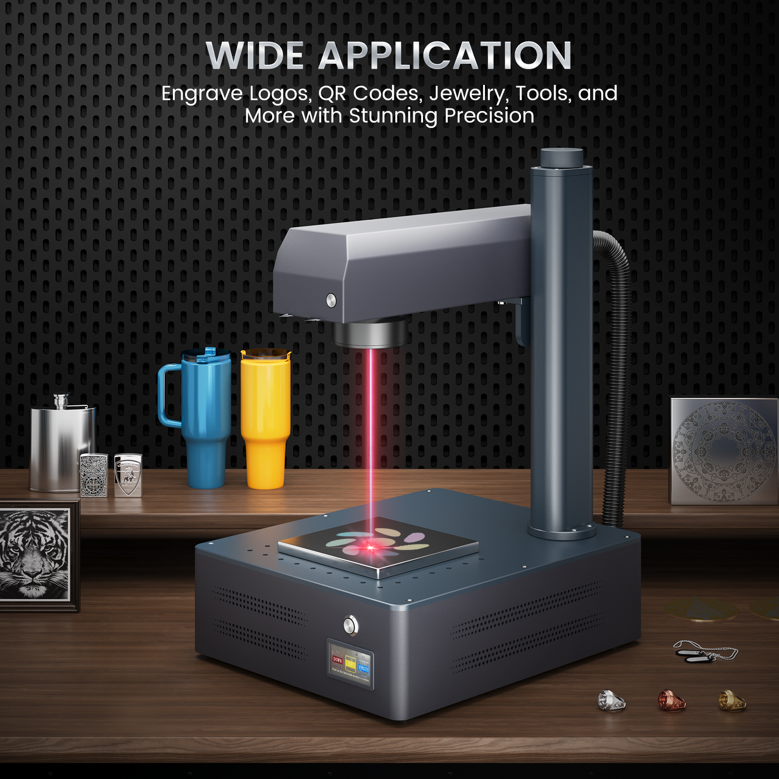 Monport GM 60W Pro Integrated JPT MOPA Fiber Laser Engraver & Marking Machine with AutoFocus