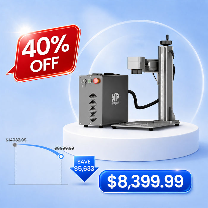 Monport GPro 100W Split MOPA Fiber Laser Engraver & Marking Machine With Manual Focus
