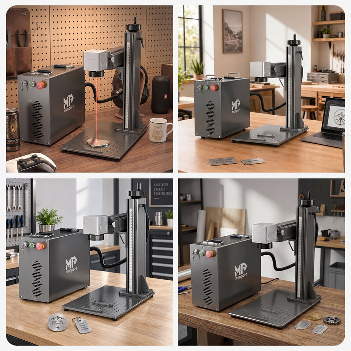 Monport GPro 100W Split MOPA Fiber Laser Engraver & Marking Machine With Manual Focus