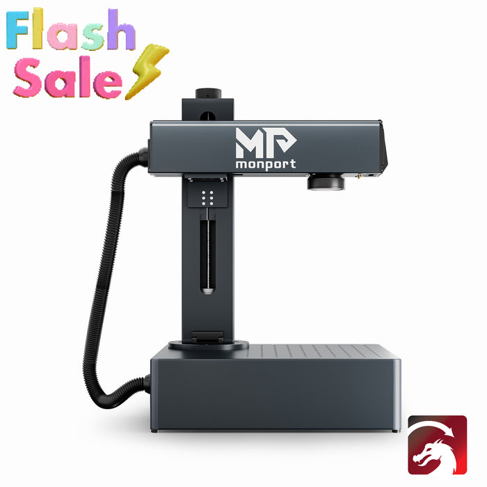 Flash Sale：Monport GA 60W Upgraded Integrated MOPA Fiber Laser Engraver & Marking Machine with Auto Focus