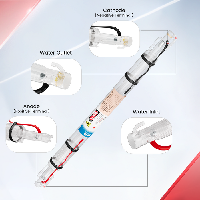 Monport 45W CO2 Laser Tube for Laser Engraver