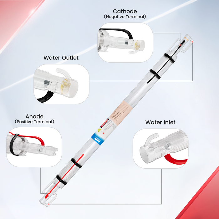 Monport 65W CO2 Laser Tube for Laser Engraver