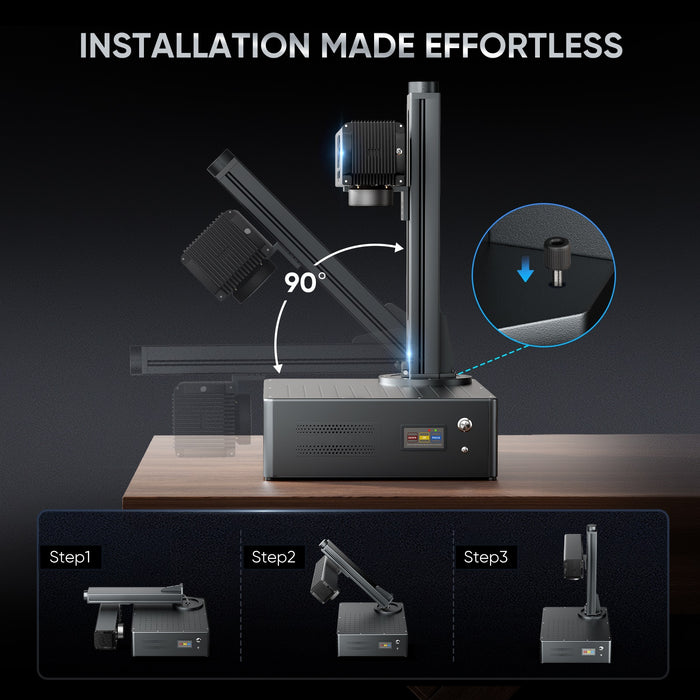 Monport GA 60W Upgraded Integrated MOPA Fiber Laser Engraver with 3 use step Australia