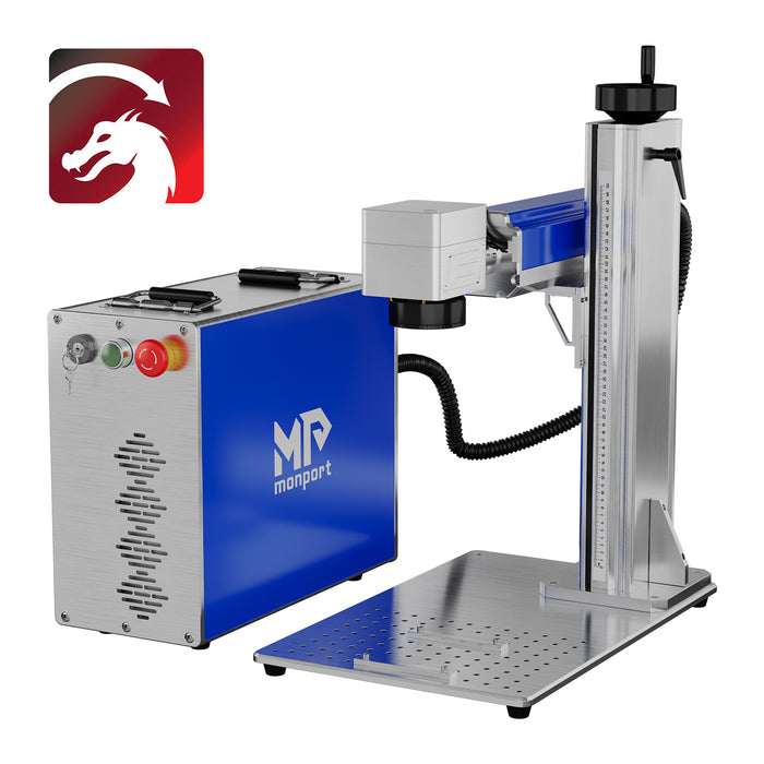 New Year Flash Sale ：Monport GQ 50W (7.9" x 7.9") Fiber Laser Engraver & Marking Machine with FDA Approval