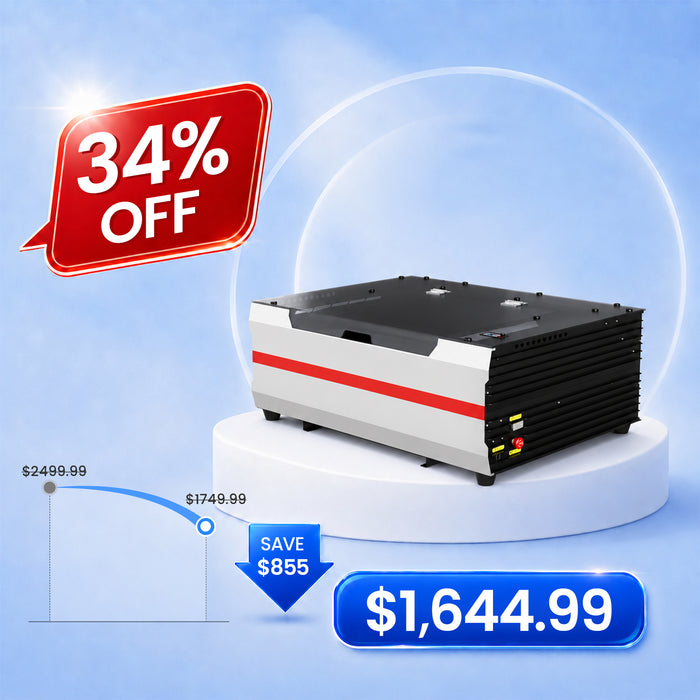 Monport Reno45 45W Desktop CO2 Laser Engraver & Cutter (16" X 12") with Magnetic Assisted Autofocus