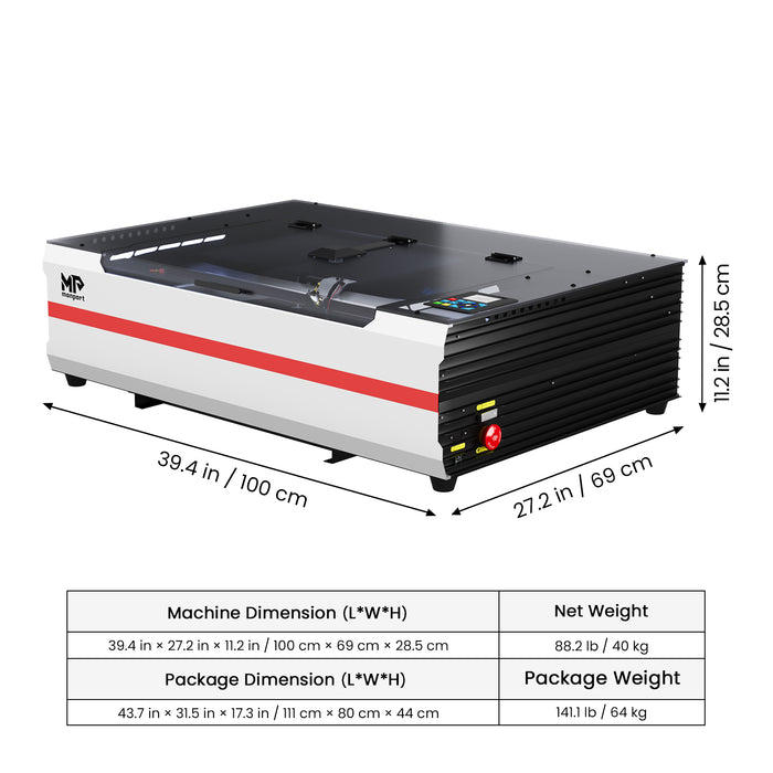 Monport Reno65 Pro Vision 65W Desktop CO2 Laser Engraver & Cutter (24" X 16") with 8MP HD Camera and Magnetic Assisted Focus(Pre Sale)