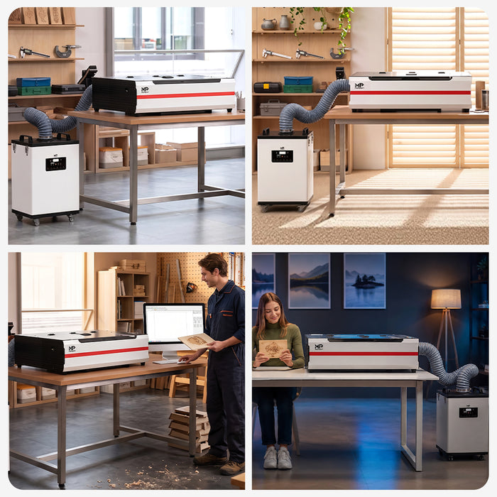 Monport Reno65 65W Desktop CO2 Laser Engraver & Cutter (24" X 16") with Magnetic Assisted Autofocus