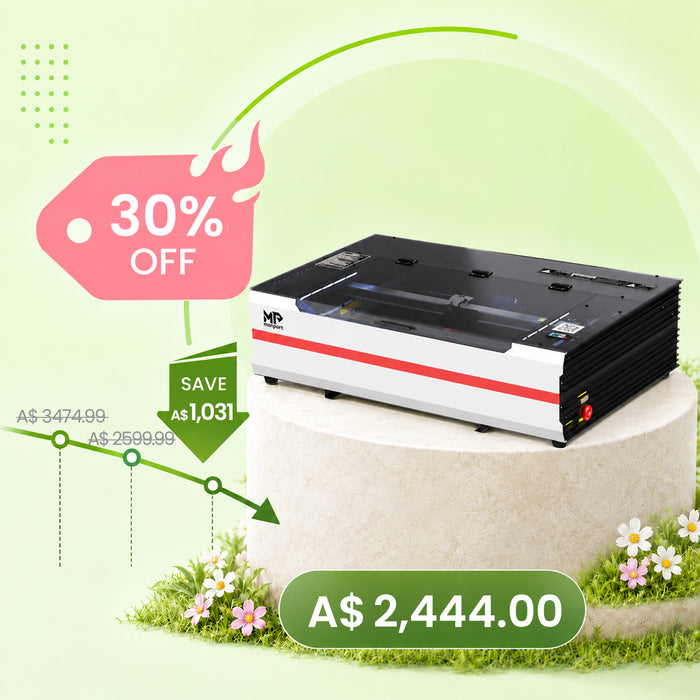 Monport Reno65 65W Desktop CO2 Laser Engraver & Cutter (24" X 16") with Magnetic Assisted Autofocus