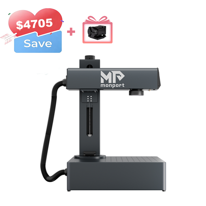 Monport GA 100W : Upgraded Integrated MOPA Fiber Laser Engraver & Marking Machine with Auto Focus