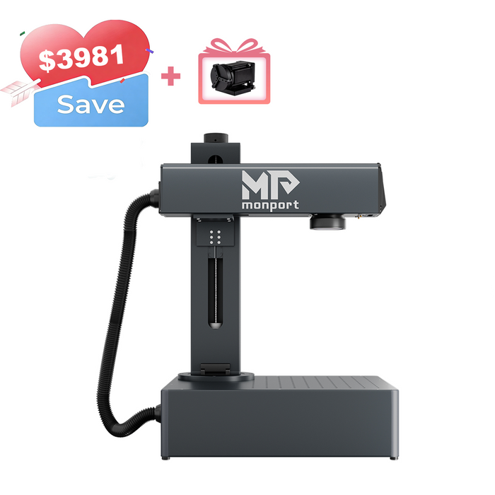 Monport GA 60W Upgraded Integrated MOPA Fiber Laser Engraver & Marking Machine with Auto Focus