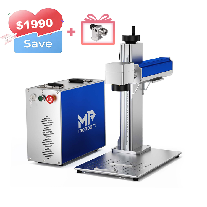 Monport GQ 30W (5.9" x 5.9") Fiber Laser Engraver & Marking Machine with FDA Approval
