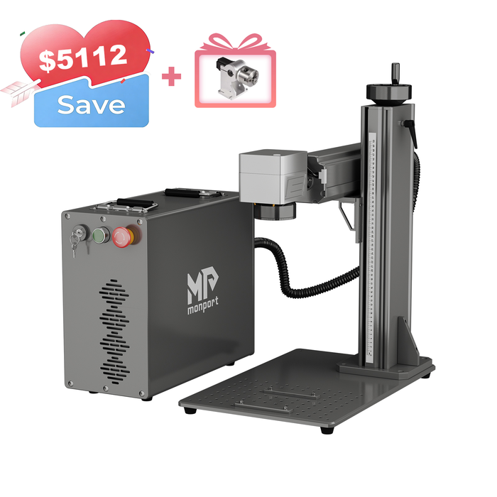 Monport GPro 100W Split MOPA Fiber Laser Engraver & Marking Machine With Manual Focus