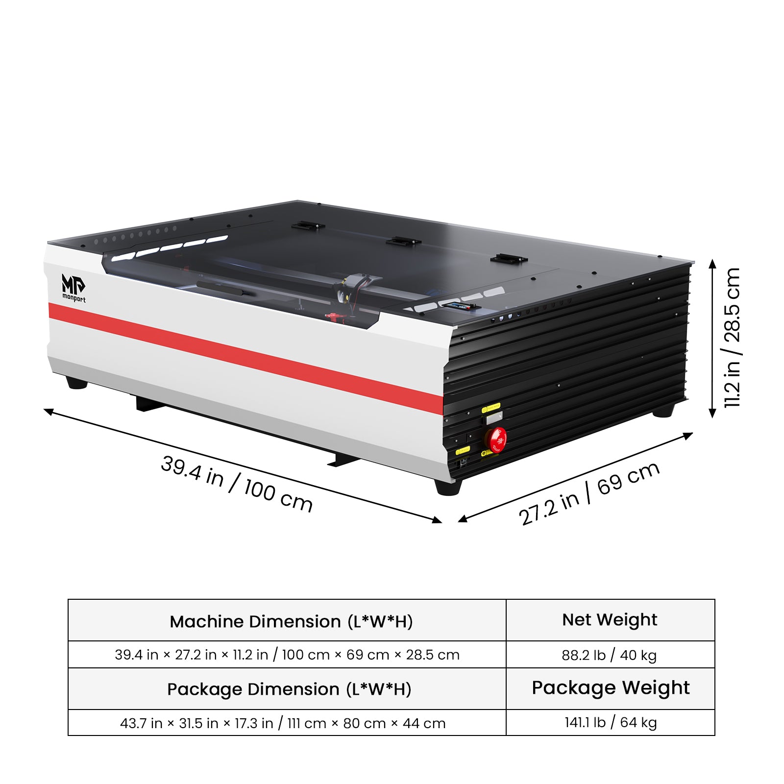 Monport Reno65 65W Desktop CO2 Laser Engraver & Cutter (24