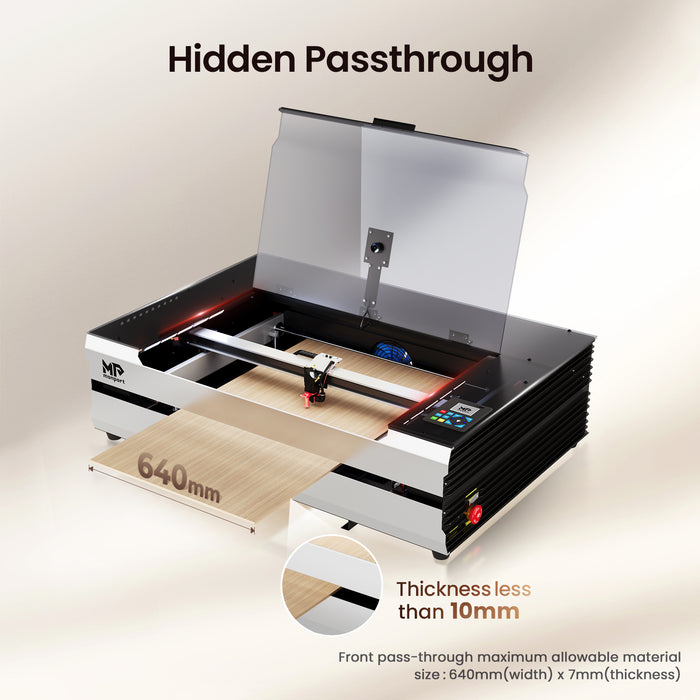 Monport Reno65 Pro Vision 65W Desktop CO2 Laser Engraver & Cutter (24" X 16") with 8MP HD Camera and Magnetic Assisted Focus