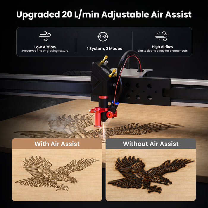 Brand New Monport Reno65 Pro | 65W CO2 Laser Engraver & Cutter – Built-In Water Cooling, 24"×16" Work Area, 800mm/s Speed, Magnetic Autofocus